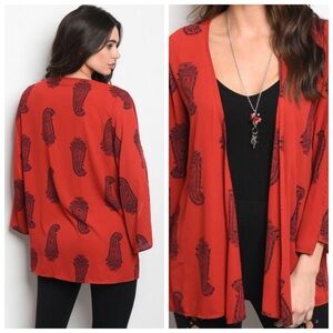 💎HP💎New Red/Navy Kimono